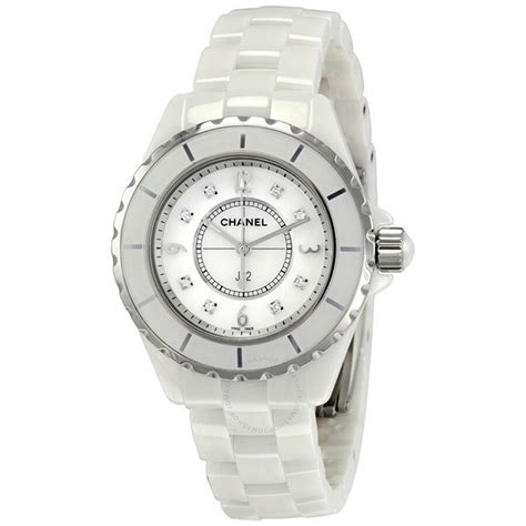 chanel white ceramic watch|chanel j12 white watch price.